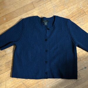 House of Harlow Midnight Blue Cashmere Cardigan